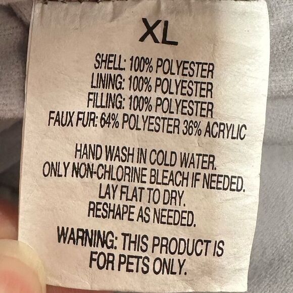 NWOT Furhaven XL Gray Dog Jacket with Hood | Warm Quilted Pet Coat Winter Wear - Picture 6 of 10